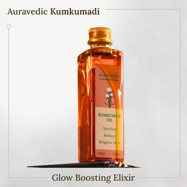Auravedic Kumkumadi Oil For Face 100 Ml, Kumkumadi Tailam Face Oil - Dark Spot Corrector For Glowing Skin